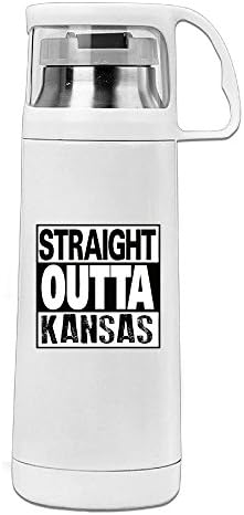 Straight Outta Kansas Stainless Steel Transparent Cover With Lid Cup Vacuum Mug