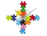 Karlsson Wall Clock Puzzle Multi Color