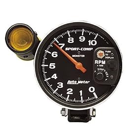 Auto Meter 3904 Sport-Compact Pedestal Mount Shift-Lite Tachometer Gauge