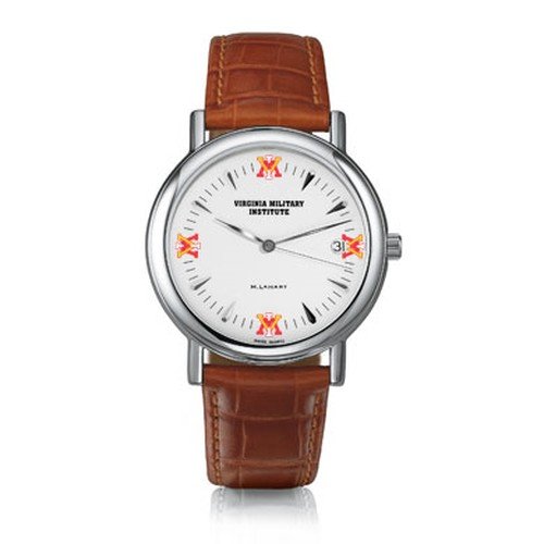 Virginia Military Institute Men's Swiss Watch - Collegiate with Leather Strap by M.LaHart