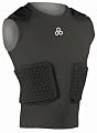 McDavid Hexpad Hexmesh Sleeveless 5 Pad Compression Body Shirt, Black, XX-Large