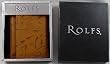 Rolfs Genuine Leather Mens Trifold Wallet ~ Tan/ Brown