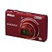 Nikon COOLPIX S6200 Compact Digital Camera - Red (16MP, 10x Optical Zoom) 2.7 inch LCD
