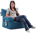Comfort Research Big Joe Dorm Chair with Smart Max Fabric, Pacific Blue