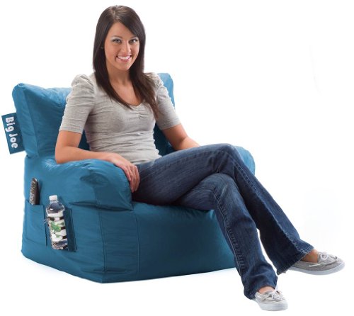 Comfort Research Big Joe Dorm Chair with Smart Max Fabric, Pacific Blue