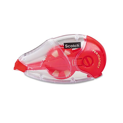 Scotch Products - Scotch - Adhesive Double-Sided Tape Roller, .33 x 393, Clear - Sold As 1 Each - Easy-to-use roller applies double-sided adhesive quickly, without fuss. - Ideal for many home and office applications. - Handy cartridges make re