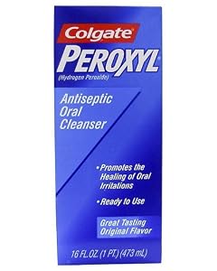 Colgate Peroxyl Antiseptic Oral Cleanser, Refreshing Original - 16 Oz (Pack of 2)