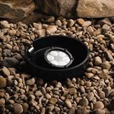 Kichler Lighting 15748BKT LED Well Light 6-Light Low Voltage 60 Degree Wide Spread Light, Textured Black with Clear Tempered Glass Lens