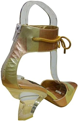 Fantasy Collection Women's Comtessa Murine Mist Salmon Wedge Shoes-6.5