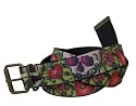 Marsellie ' Only God Can Judge Me' Retro Skull Print PVC Belt B -- SwankySwans