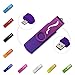 Techkey OTG USB Flash Drive for Cell Phones,Tablets and PCs,Key Chain Included,Watercolor Series,16GB,Purple