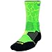 Nike Mens Hyper Elite Lebron Basketball Crew Socks Large (Size 8-12) Green, Royal
