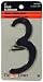 The Hillman Group 841622 4-Inch Black Die Cast Aluminum Number 3