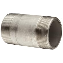 Stainless Steel 316/316L Pipe Fitting, Nipple, Schedule 80, Seamless Extra Heavy, NPT Male