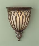 Murray Feiss WB1238BRB One-Light Stirling Castle Collection Wall Bracket, British Bronze with Antique Excavation Glass Shade