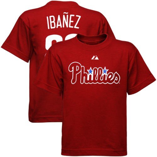 Majestic Philadelphia Phillies #29 Raul Ibanez Toddler Red Player T-shirt (2T)
