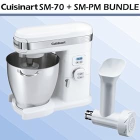 Cuisinart SM-70 (White) 7-Quart 12-Speed Stand Mixer + Cuisinart SM-PM Pasta-Maker Attachment