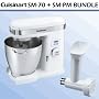 Cuisinart SM-70 (White) 7-Quart 12-Speed Stand Mixer + Cuisinart SM-PM Pasta-Maker Attachment