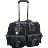 Jill-e 769398 Leather and Black Suede Rolling Camera Bag Large