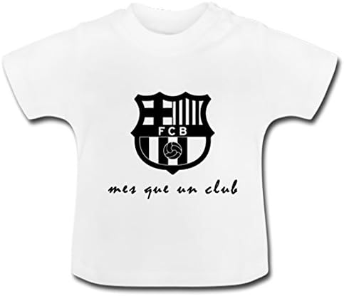 Vinne FC Barcelona Baby Lovely Cotton T-Shirt Infant Tee White 18 months