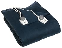 Sunbeam Royal Nights EasySet Accutouch Controller Heated Electric King Blanket, Navy