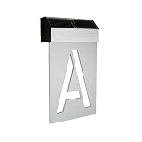 Signs: Matterinc Solar LED Letter A - Silver