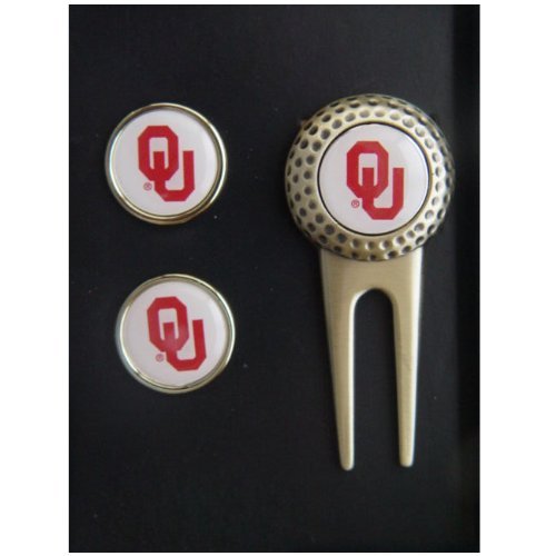 Oklahoma Sooners Divot Tool Golf Ball Marker Set