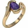 14K Yellow Gold Amethyst Ring