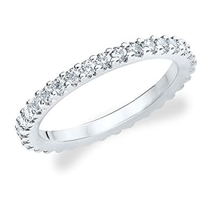 Platinum Diamond Knife Edge Eternity Band (1.0 cttw, F-G Color, VS1-VS2 Clarity) Size 11
