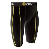 SKINS スキンズ SPORTハーフタイツ ブラック・イエロー M