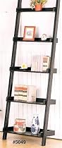 Leaning Bookshelf in Black Finish