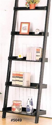 Leaning Bookshelf in Black Finish