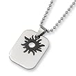 Stainless Steel and Black Plated 2 Piece Dog Tag with 22" Chain