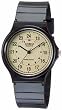 Casio Men's Classic Analog MQ24-9B Black Resin Quartz Watch with Beige Dial