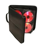 Black Leather Look and Feel CD 144 Case (Holds up to 144 CDs in a protective wallet)