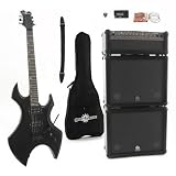 Metal-X Guitar + White Horse GT260 DSP Amp Pack Black