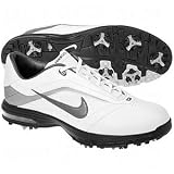 Nike 2010 Air Academy Golf Shoes, White/Metallic Silver, 10.5 M