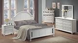 4pc King Size Bedroom Set in White Finish
