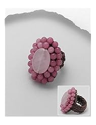 Cotton Waxed Thread Semi GemStone Beads Ring