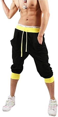 Men's 3/4 Capri Pants Cropped Pants Casual Slim Fit Harem Short Pant