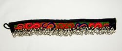 Embroidered Cloth Anklet with Bells