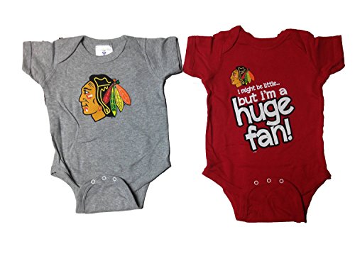 Chicago Blackhawks NHL Newborn Baby Creeper Home and Away Set USA Printed