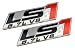 2x (pair/set) LS1 5.7L V8 Red Engine Emblems Badges Highly Polished Aluminum Chrome Silver for GM General Motors Chevy Chevrolet