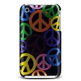 Premium Designer Hard Crystal Snap-on Case for Apple iPod Touch 2, Touch 3, 3rd Generation 8GB, 32GB, 64GB - Cool Black Rainbow Peace Print