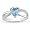 Sterling Silver 1 1/2 CT TGW Sky Blue Topaz 0.05 CT TDW Diamond Fashion Ring (G-H, I3)