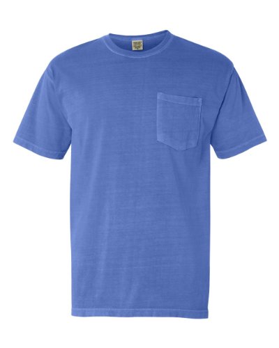 Comfort Colors Mens Pigment-Dyed Shirt 6030 - X-Large - Flo Blue