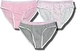Calvin Klein Girl's 3 pack girls panties in pink, grey, and polka dot