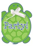 Creative Converting Mr. Turtle Birthday Party Invitations, 8-Count