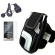 Workout Armband for Zune HD + Clear Screen Protector + Wall Charger for Zune HD (Black)