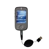 Retractable USB Cable for the HTC Prophet with Power Hot Sync and Charge capabilities - Gomadic Brand w/ TipExchange Technology
